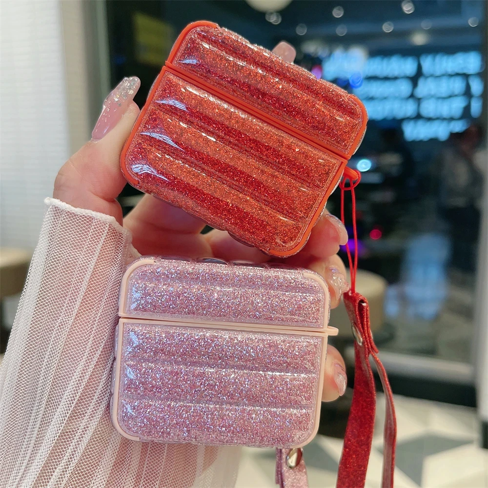 Luxury Glitter Bling Down Jackets Case For AirPods Pro 2 1 2 3 Soft Silicone Shockproof Wireless Bluetooth Earphone Headset Case