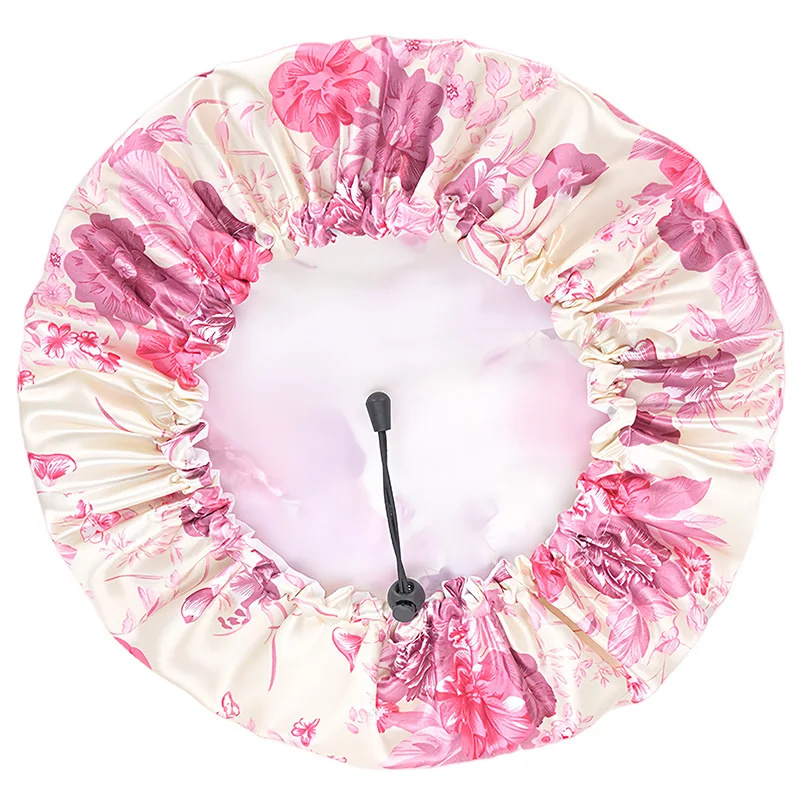 Floral Reusable Shower Cap for Women