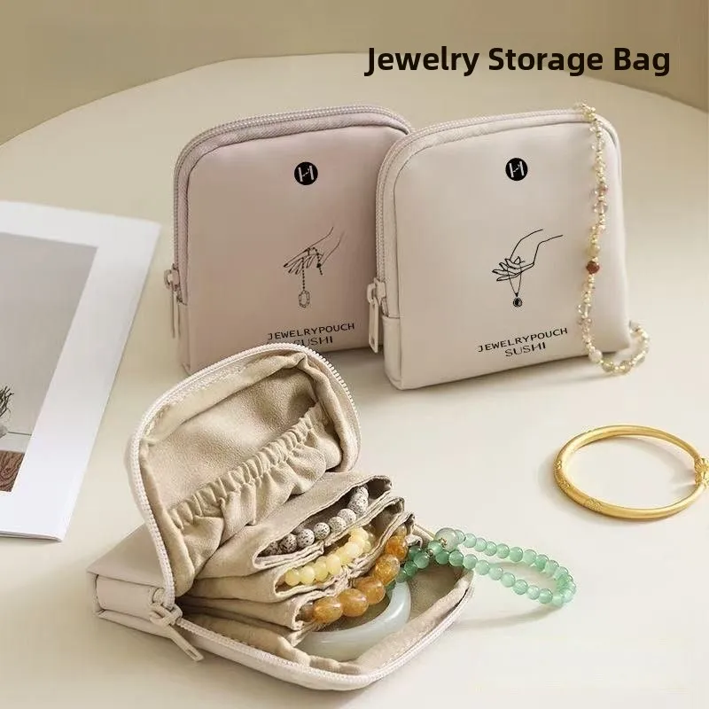 

Portable Leather Jewelry Bag High-end Ele Storage Box for Bracelets Earrings Nelaces Faionable Organizer Case