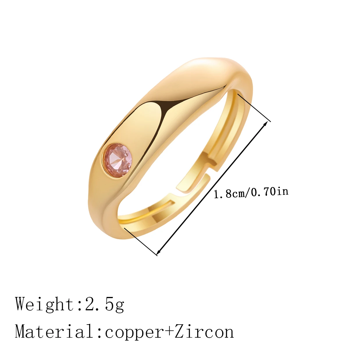 Kinitial Gold Plated Rings Colorful Zircon Luxury Engagement Rings for Women Jewelry Adjust Couple Wedding Rings Fashion Gifts