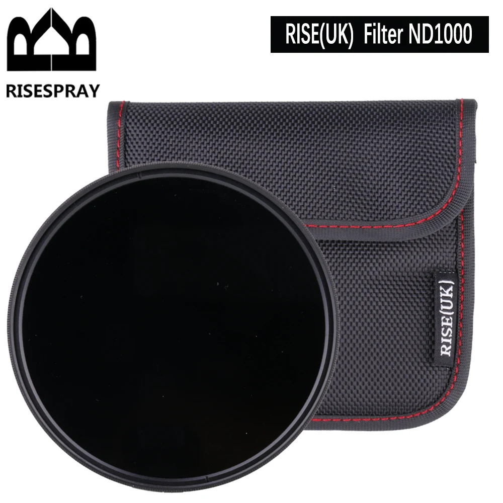RISE(UK) Camera filter 82mm/95mm ND1000 10 Stop Fader Neutral Density Filter for Nikon Canon DSLR Lens ND Filter