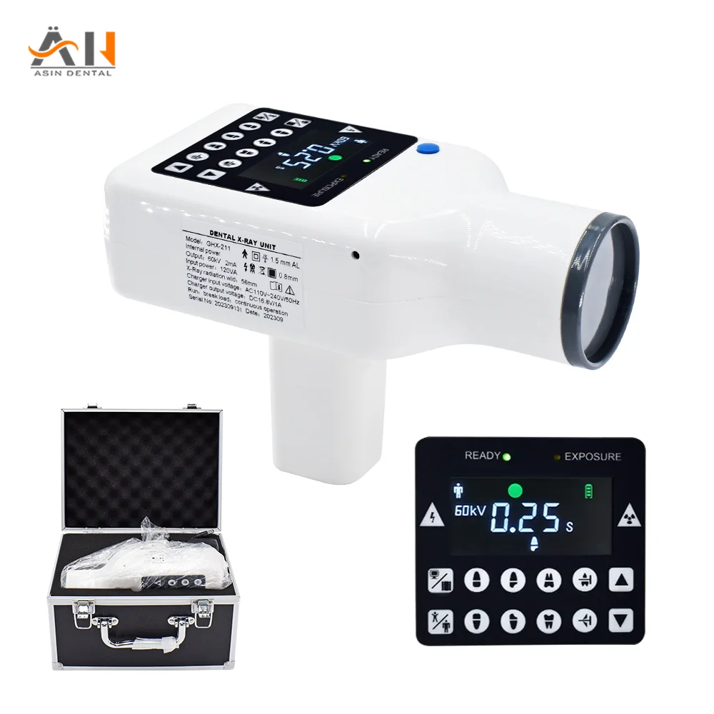 Portable Dental X-ray Machine High Frequency X Ray Unit Compatible with Digital Sensor X-ray Film Lab Equipment Dentistry