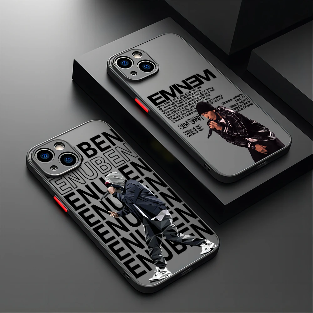 Rap Singer Eminem Phone Case For iPhone 15 14 13 12 11 Mini Pro Max X XR XSMax 7 8 Plus Matte Transparent Back Cover