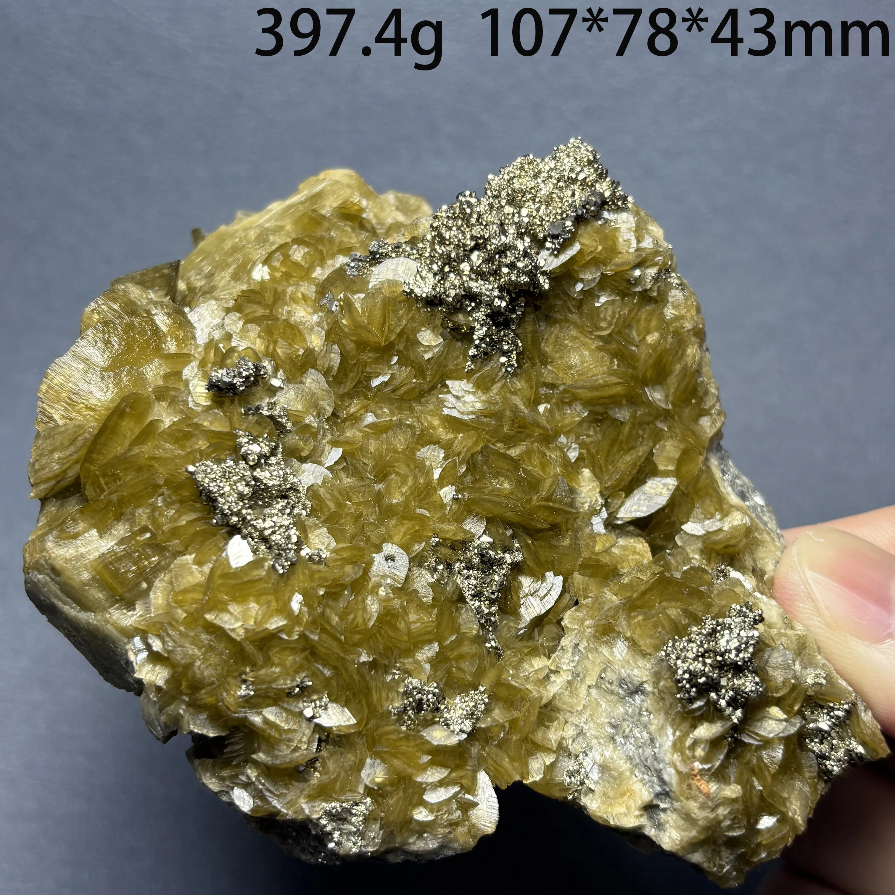 Natural Siderite & Pyrite Intergrown Mineral Specimen, Healing Crystal, Quartz Home Decoration A1-1-112