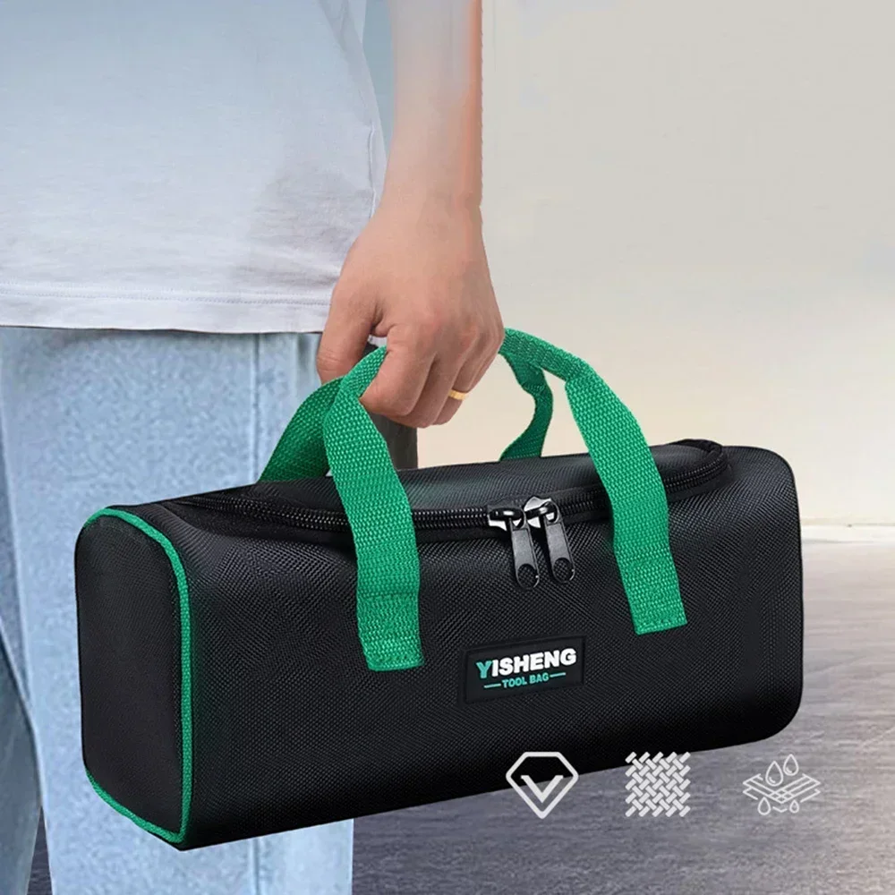Waterproof Coating Hardware Tool Bag with Smooth Zipper Multifunctional Electrician Pouch Organizer Large Storage Kit Handbag