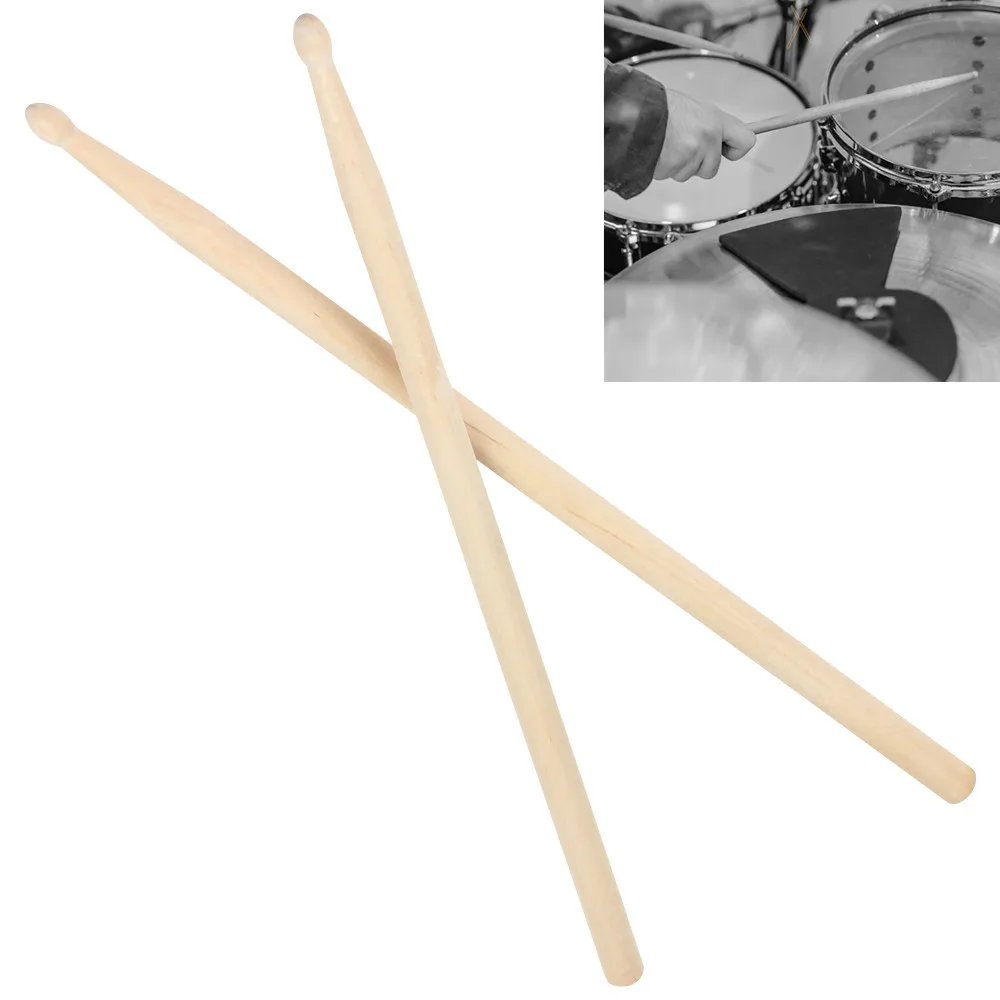 1 Pair 5A / 7A  Drumsticks Walnut/Maple Wood for Jazz Drum Exercise, Serviceable Heavy-duty Drum Sticks