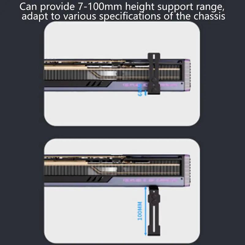 선풍기 컴퓨터 그래픽 카드홀더 섀시 선풍기 지지대 고정 금속 브래킷, 조정 가능한 GPU 홀더, 12cm, 6-96mm