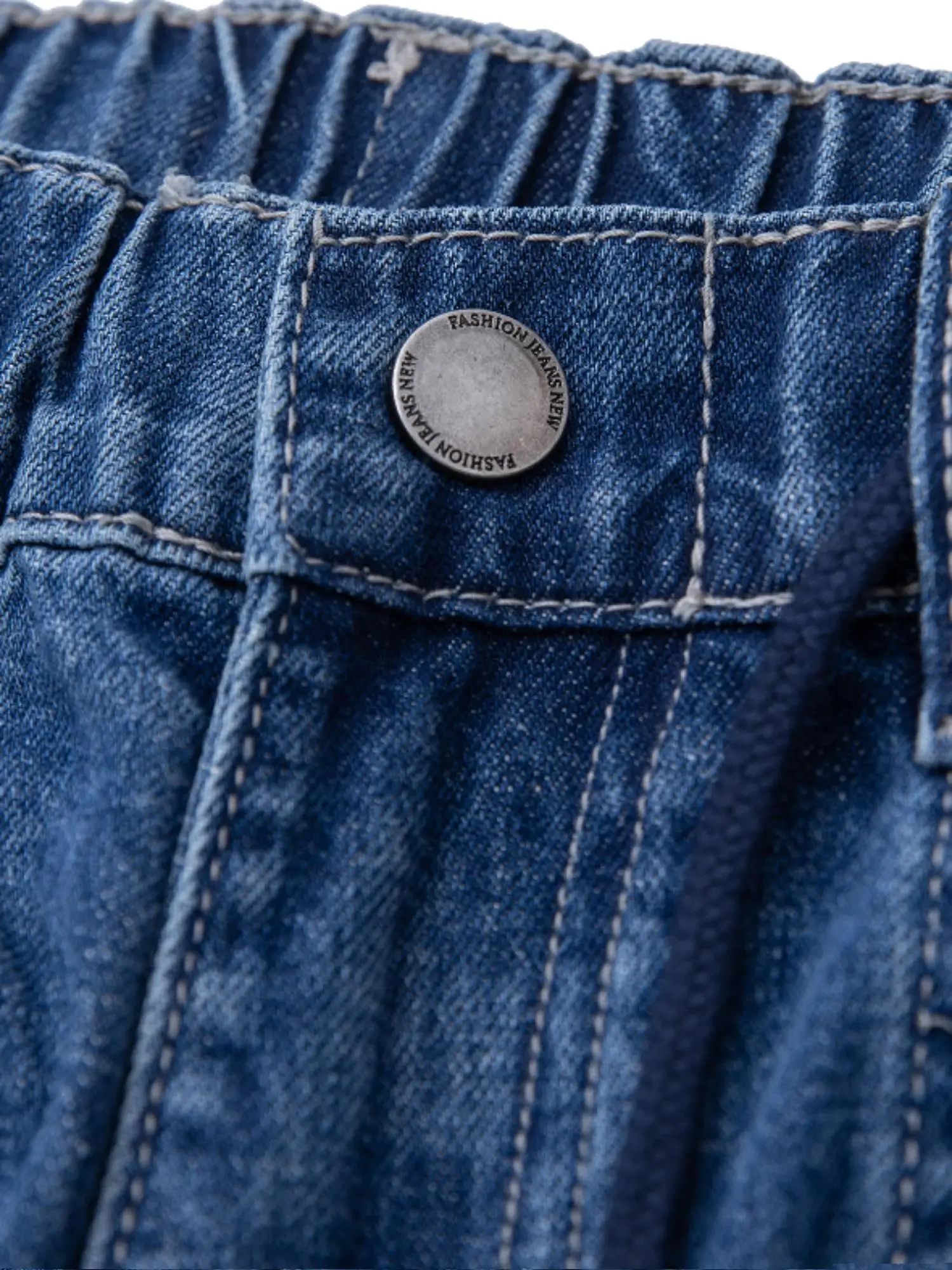 

REKNAT Винтажные джинсы-десантщи в американском стиле с завышенной талией, повседневные свободные длинные брюки со шнурком и несколькими кетами