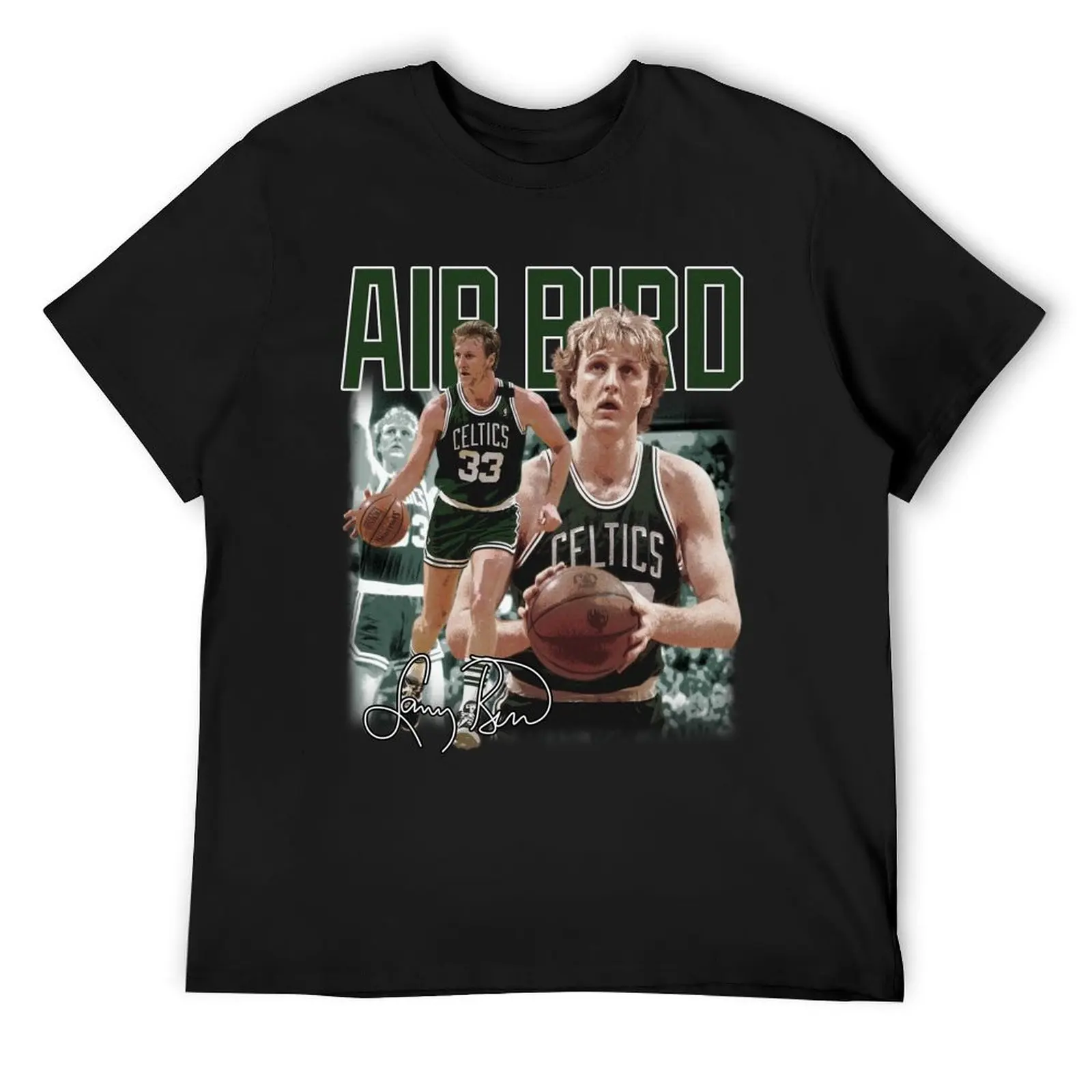 

Larry Bird Legend Basketball Air Bird Signature Vintage Retro 80s 90s Bootleg Rap Style T-Shirt plain t shirts for men cotton
