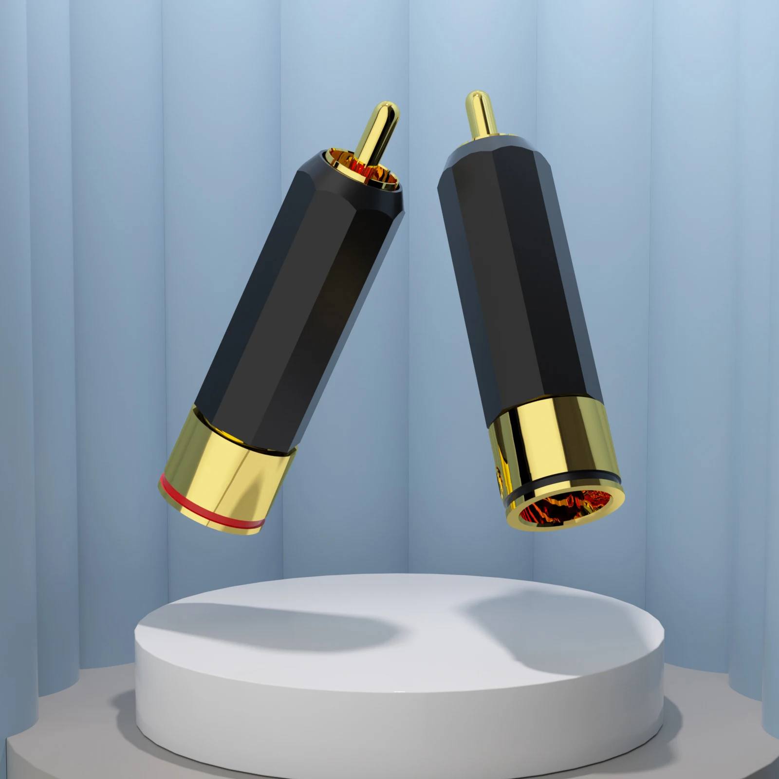 Wysokiej klasy wtyczka złącza Monosaudio RCA Rodowo/pozłacana wtyczka złącza RCA do DIY kabel sygnałowy audio hi-fi R209R/G