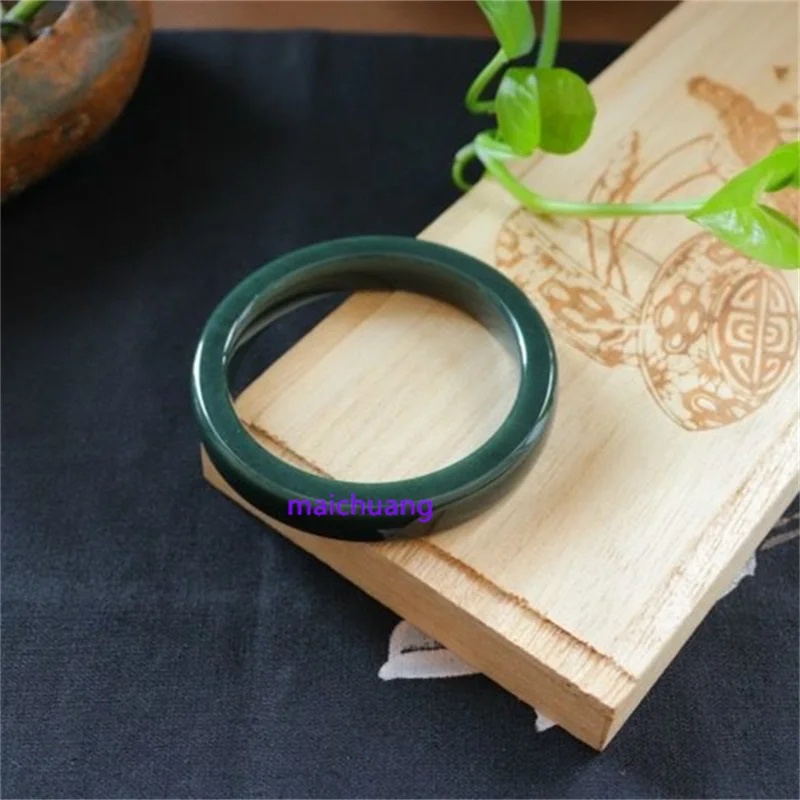 

Mai Chang/ Hetian Cyan Jade Bangles Fashion Bracelet Personality Charm Jewelry Exquisite Workmanship Men and Women Couple Gift