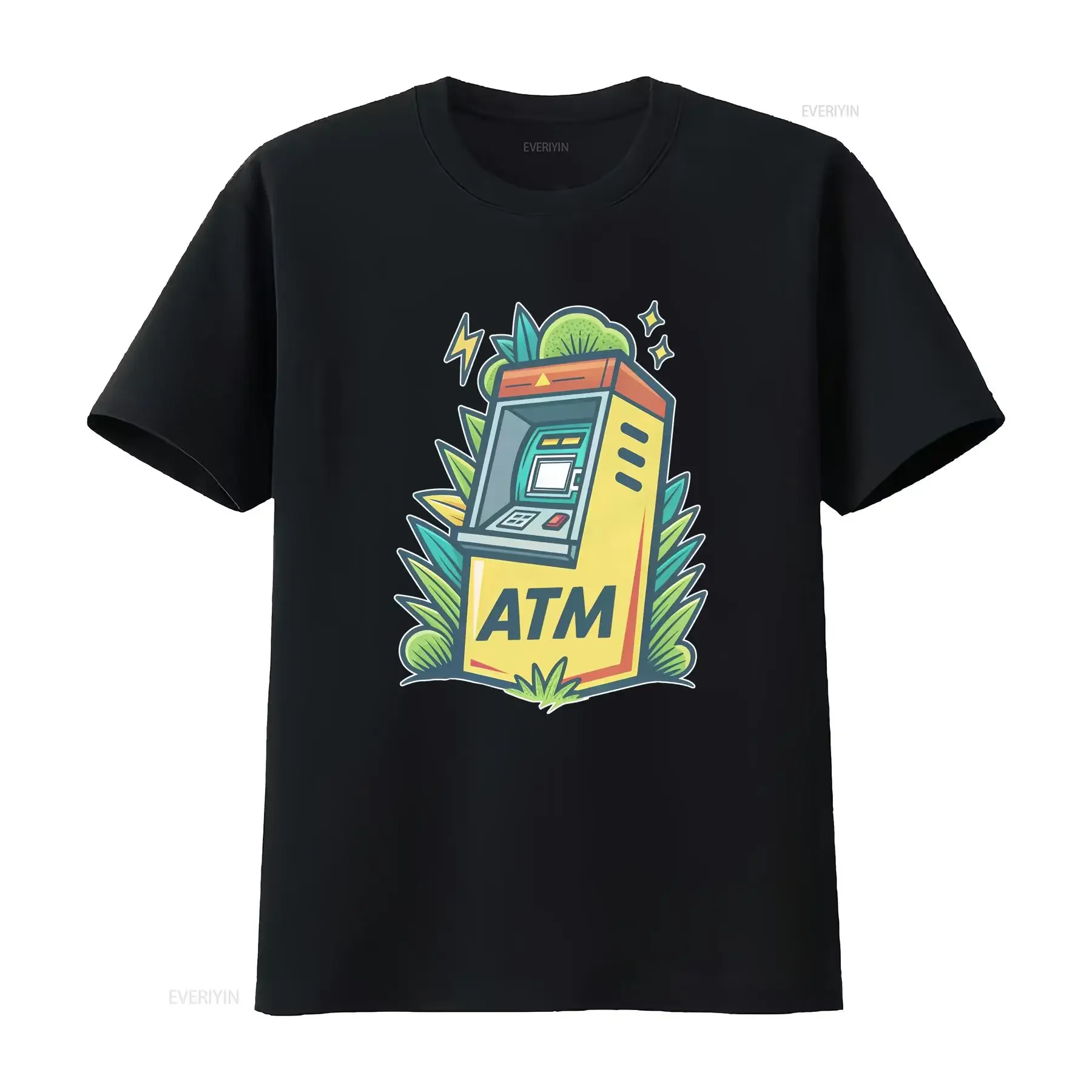 ATM Object Place Item Urban T Shirt vintage Washed Stretched Soft Breathable homme Stylish designer clothes streetwear Casual