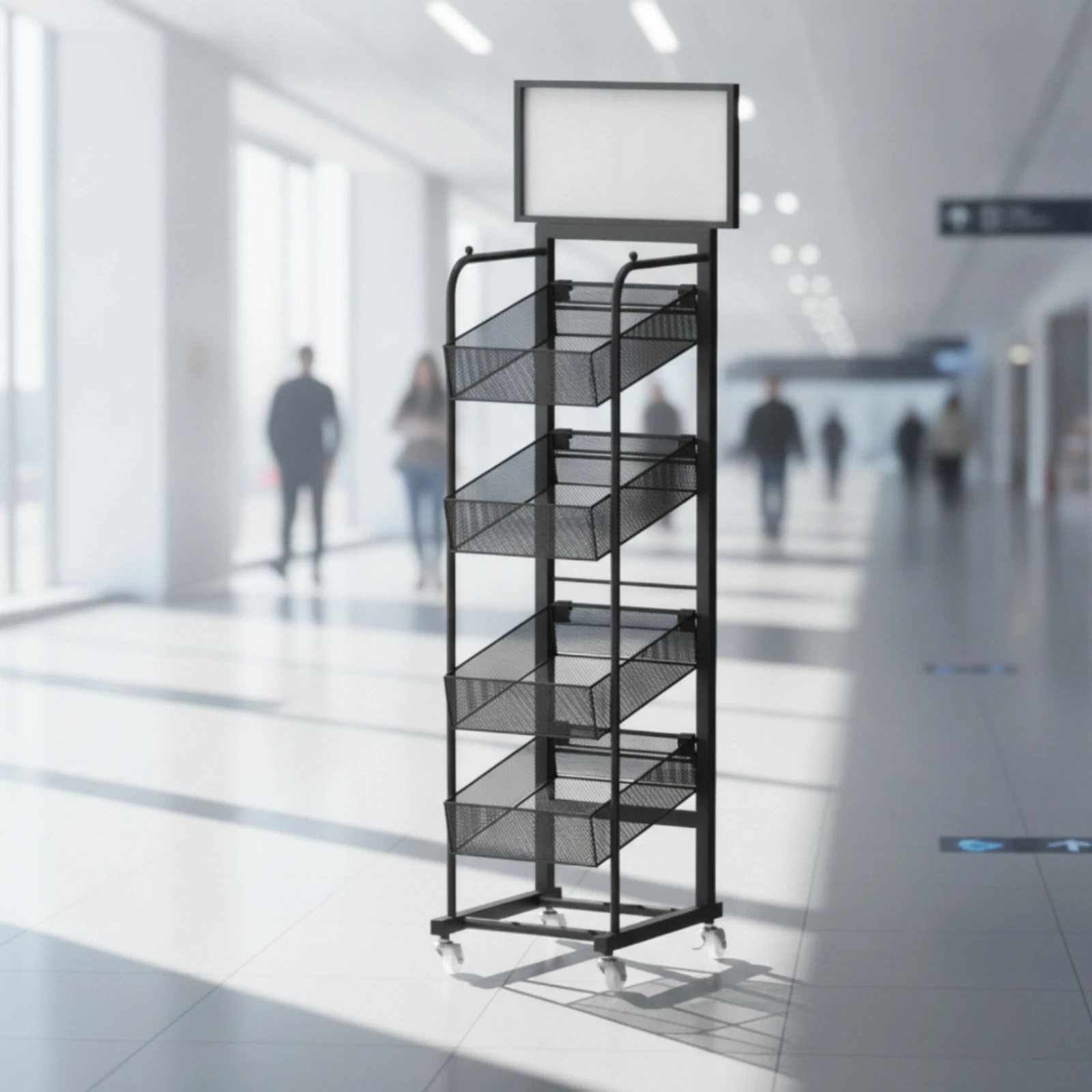 Umbrella Display Rack standaloneStanding Rolling Umbrella Rack Freestanding Stable for Retailers, Retail Shops, Store Entryways