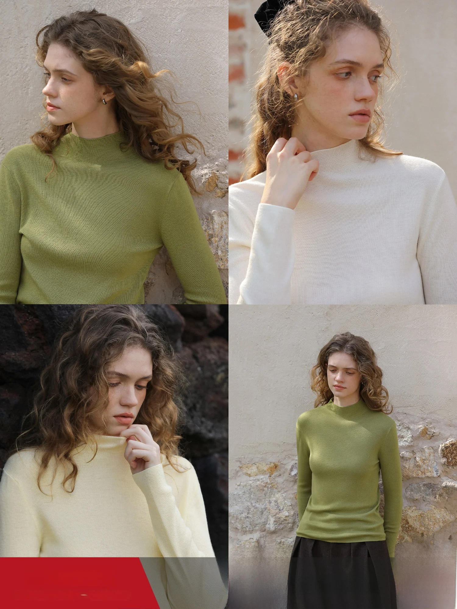 

MELLIIY 2025 Winter Women's Slim Fit f High Ne Wool Knitwear Base Layer Top Simple Casual Long Sve Knitted Sweater