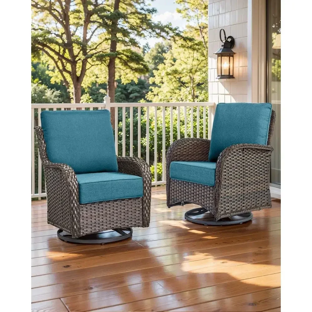 Luxury 22x24/22x25 6-Inch Outdoor Cushions or 5 Peice Patio urniture Set - Set o 5 Water-Resistant Pillow or Dining Rocking Swiv