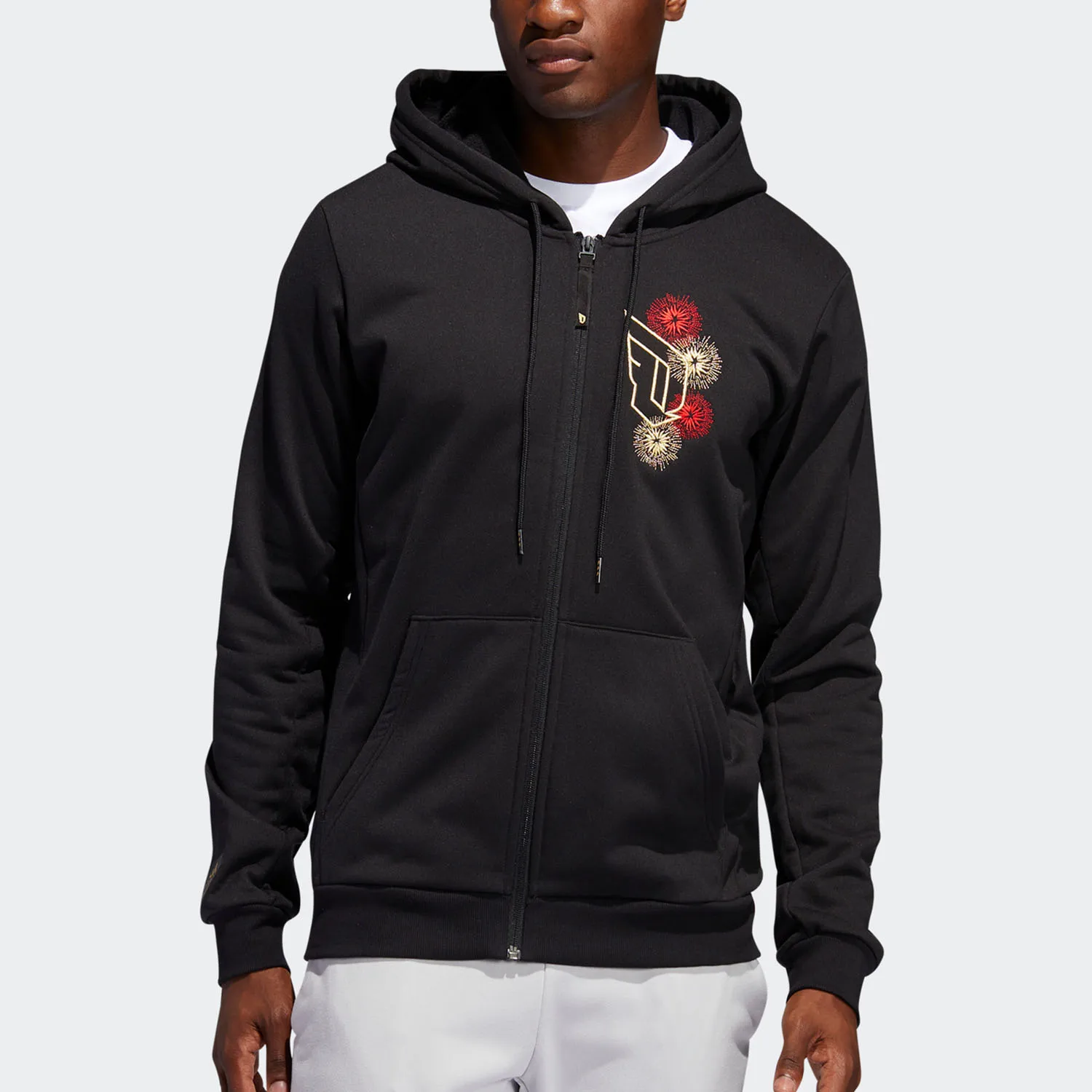 

Adidas настоящая сезонная новая мужская баскетбольная спортивная куртка с капюшоном FH7701