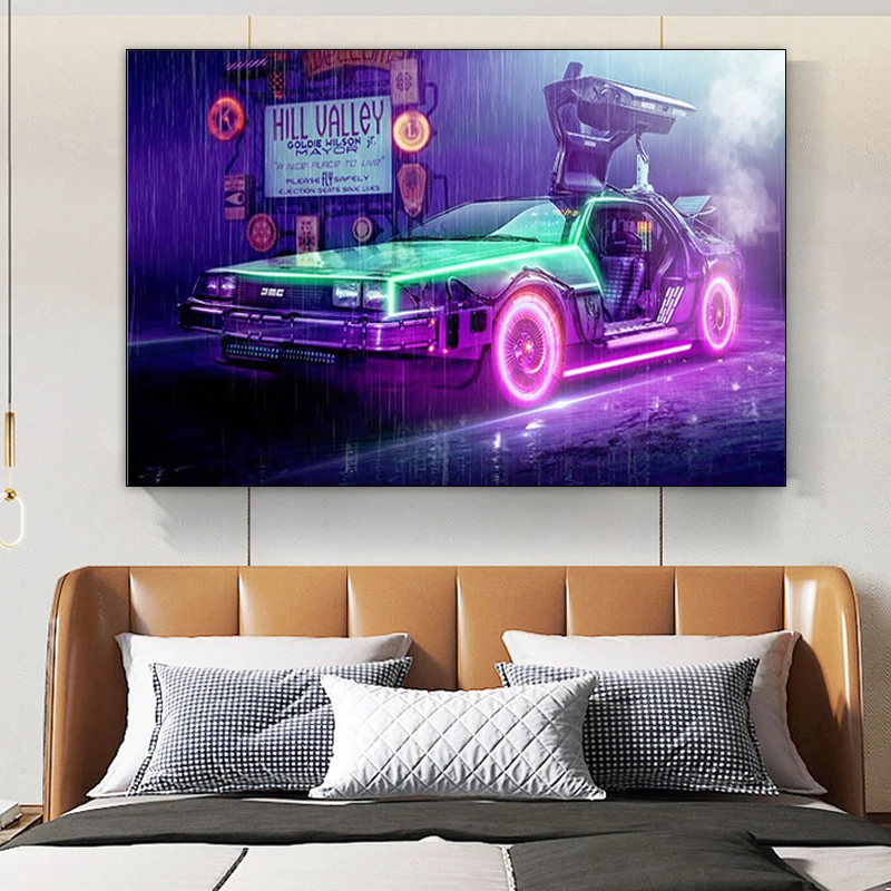 Back To The Future Poster Clock Tower Canvas Painting Classic Movie Vintage Wall Art Print Picture for Living Room Home Decor