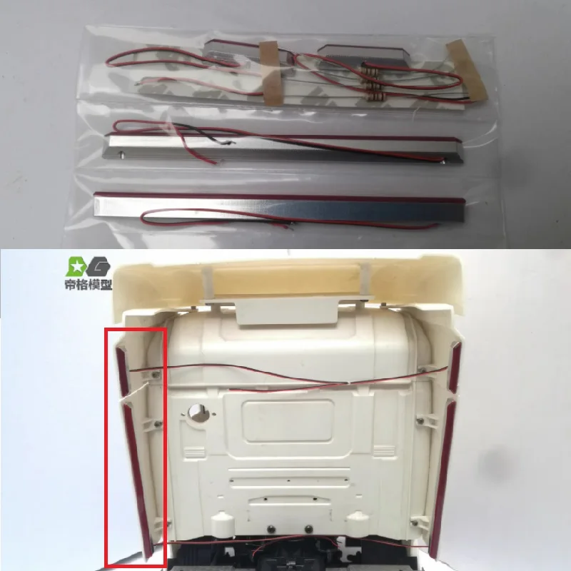56323 luces laterales traseras de cabina luz LED de flanco para 1/14 Tamiya RC camión remolque volquete para Scania R620 R470 R730 piezas de mejora DIY