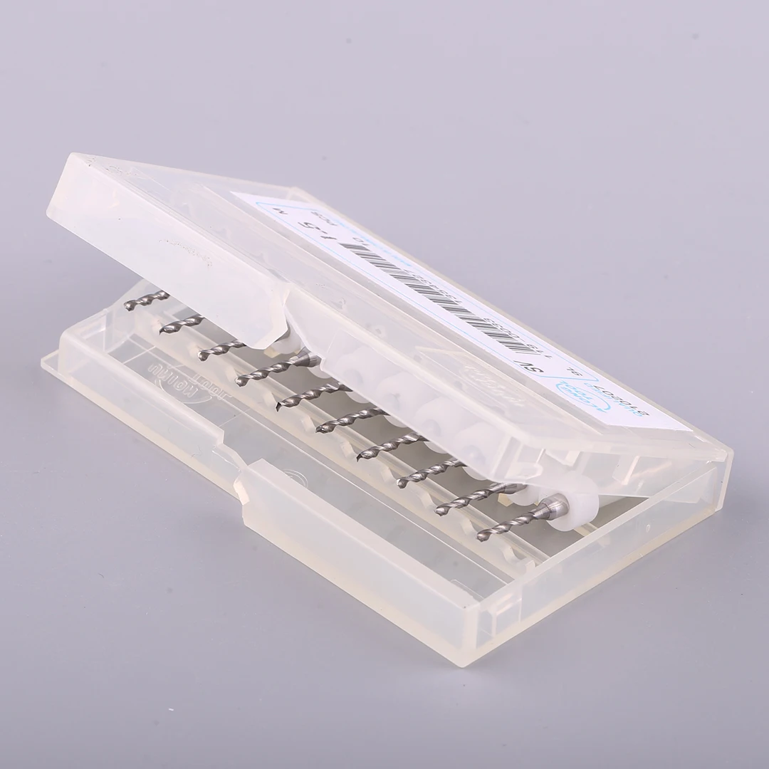 PCB Alloy Tungsten Steel Mini Twists Drills Bit Fixed Handle Drill 0.1-3.0mm 0.8/1/1.5/2 ForMicro Holes Precision Machining