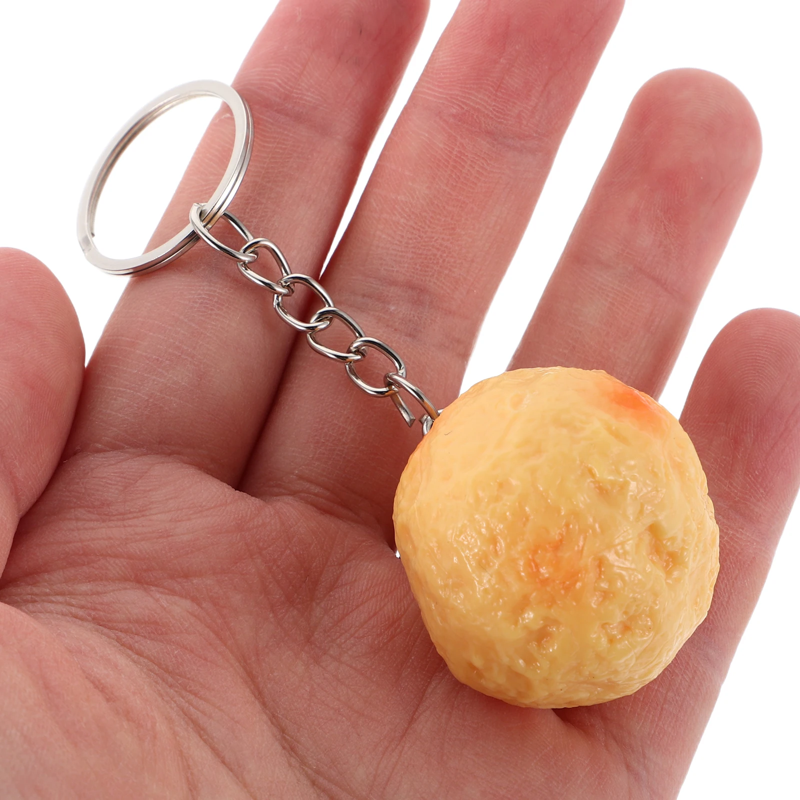 

2pcs Keychain Mini Simulated Food Key Ring For Kids Pretend Play Kitchen Accessory Bag Charm Lifelike Seafood Pendant