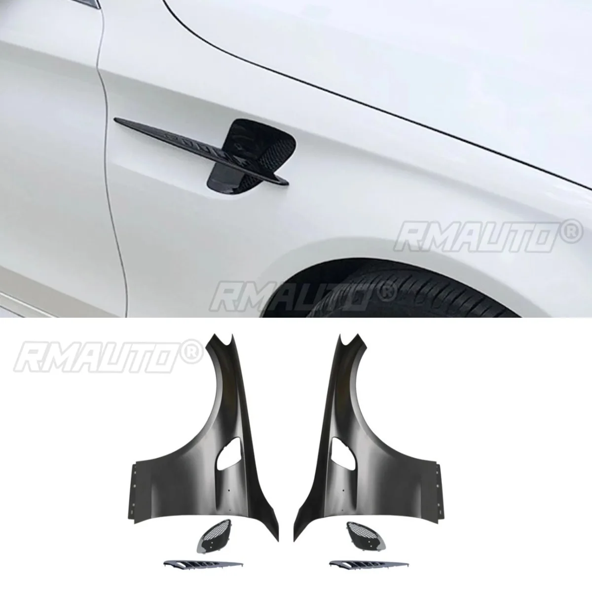 

For Benz C class W205 Car Side Air Outlet Trim Air Grille For Benz C class W205 2015-2021 Leaves Board Intake Vent Trim Body Kit