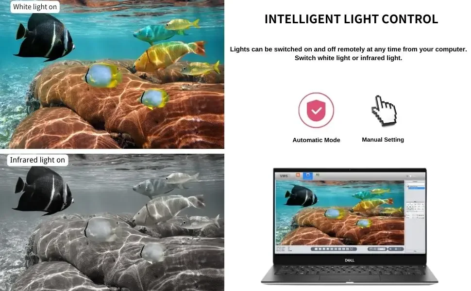 High definition underwater network  with two fill lights for ing and underwater viewing