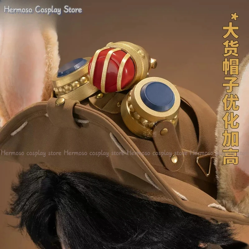 

A;3\v,7'd/Identity Ⅴ Norton Campbell Prospector Cosplay Costume Hat Tail Scarf Gloves Props Glasses Halloween New Fash6'b\7.n;8/