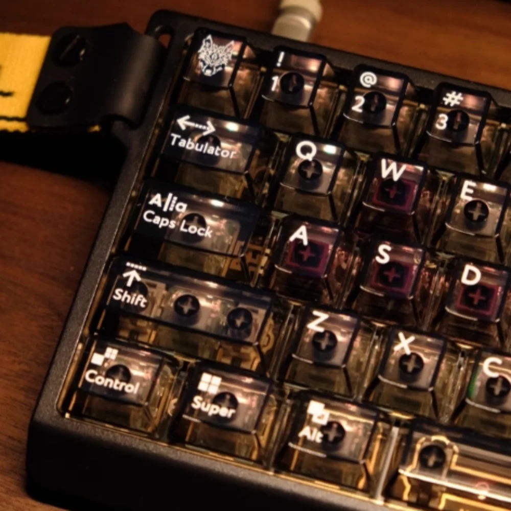 Transparent Key Cap 115 Keys Cherry Key Cap PC Crystal Light Transmission for 60/84/98/108 Gaming Mechanical Keyboard MX Switch