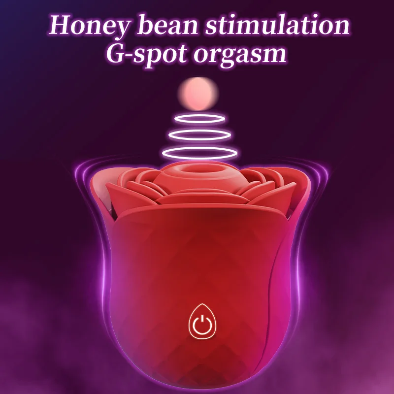 Powerful Sucking-Rose Vibrator Toy for Women Vacuum Stimulator Oral Nipple Clit Sucker Female Sex Toys Goods for Female Adults