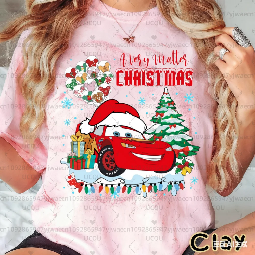 عيد الميلاد البرق ماكوين المرأة الرجال قصيرة الأكمام التعادل صبغ تي شيرت حفلة الهالوين المحملة جاك Skellington سالي صفر تي شيرت #1