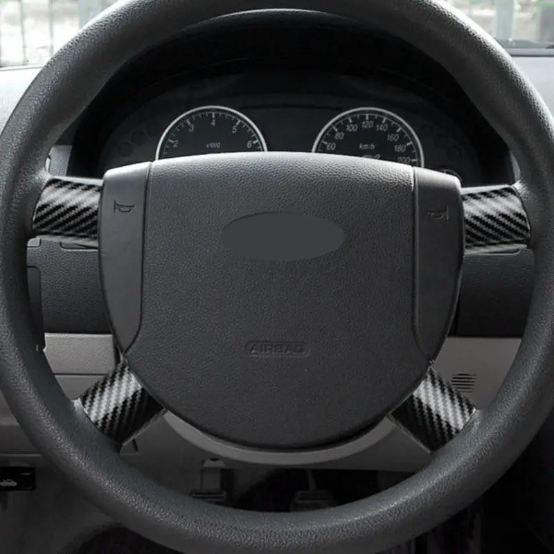 

ABS Carbon Fiber Car Inner Accessories Steering Wheel Panel Cover Trim For Ford Mondeo 2004 2005 2006