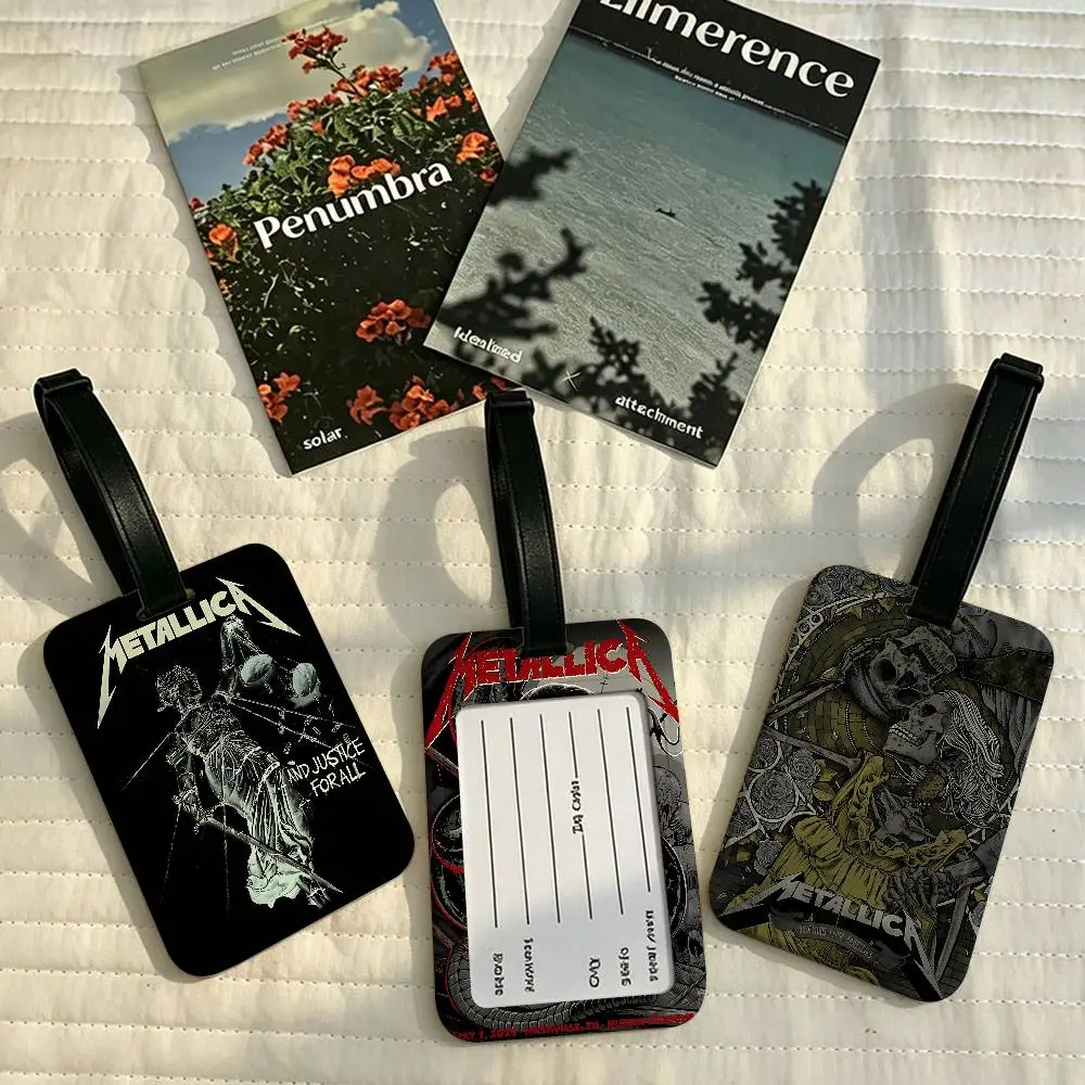 Band M-metallic-c Waterproof PVC Baggage Tag With Info Card Anti lost Identification Tag For Luggage School Backpack