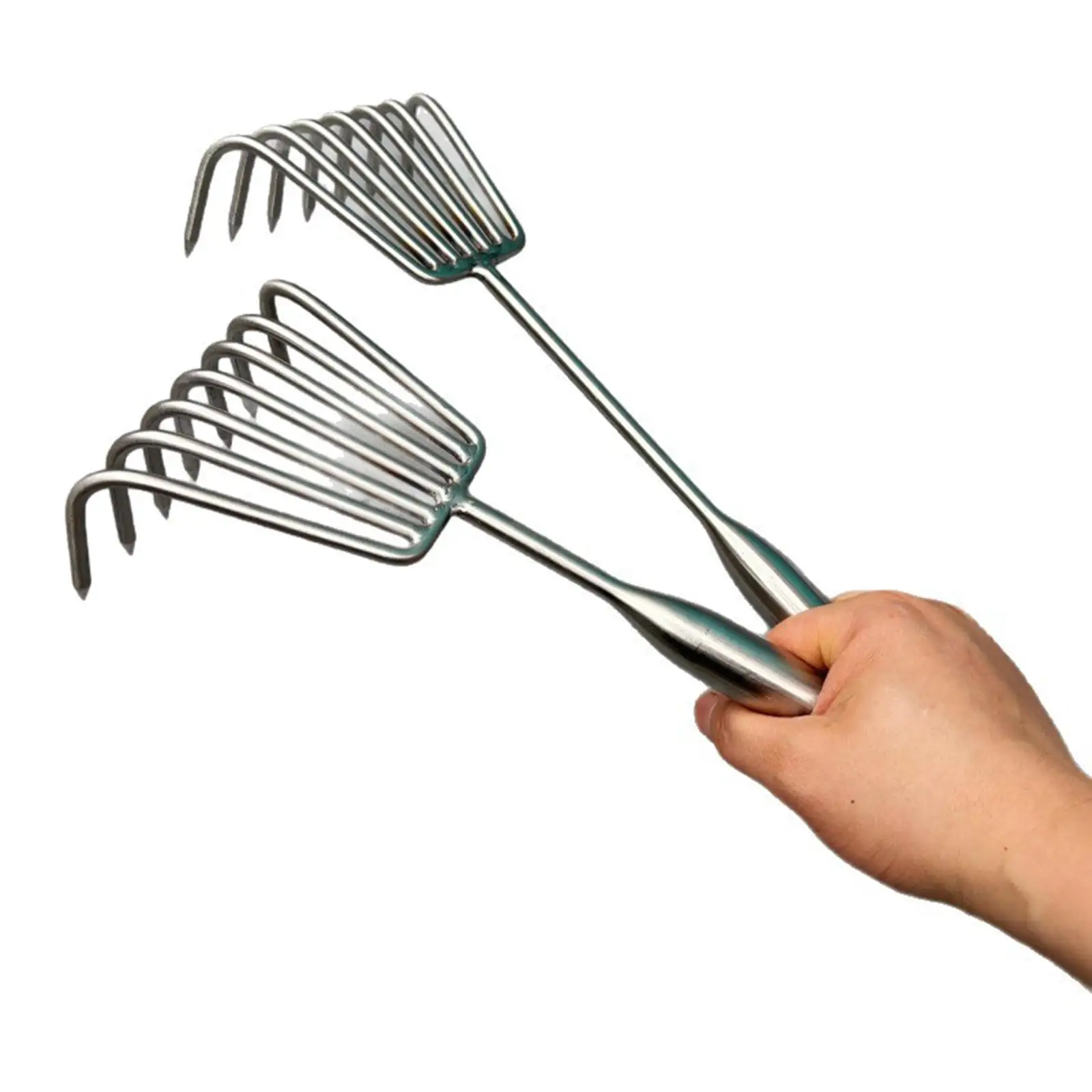 Claw Rake Compact Small Handheld Garden Rake for Planting Weed Removal Beach