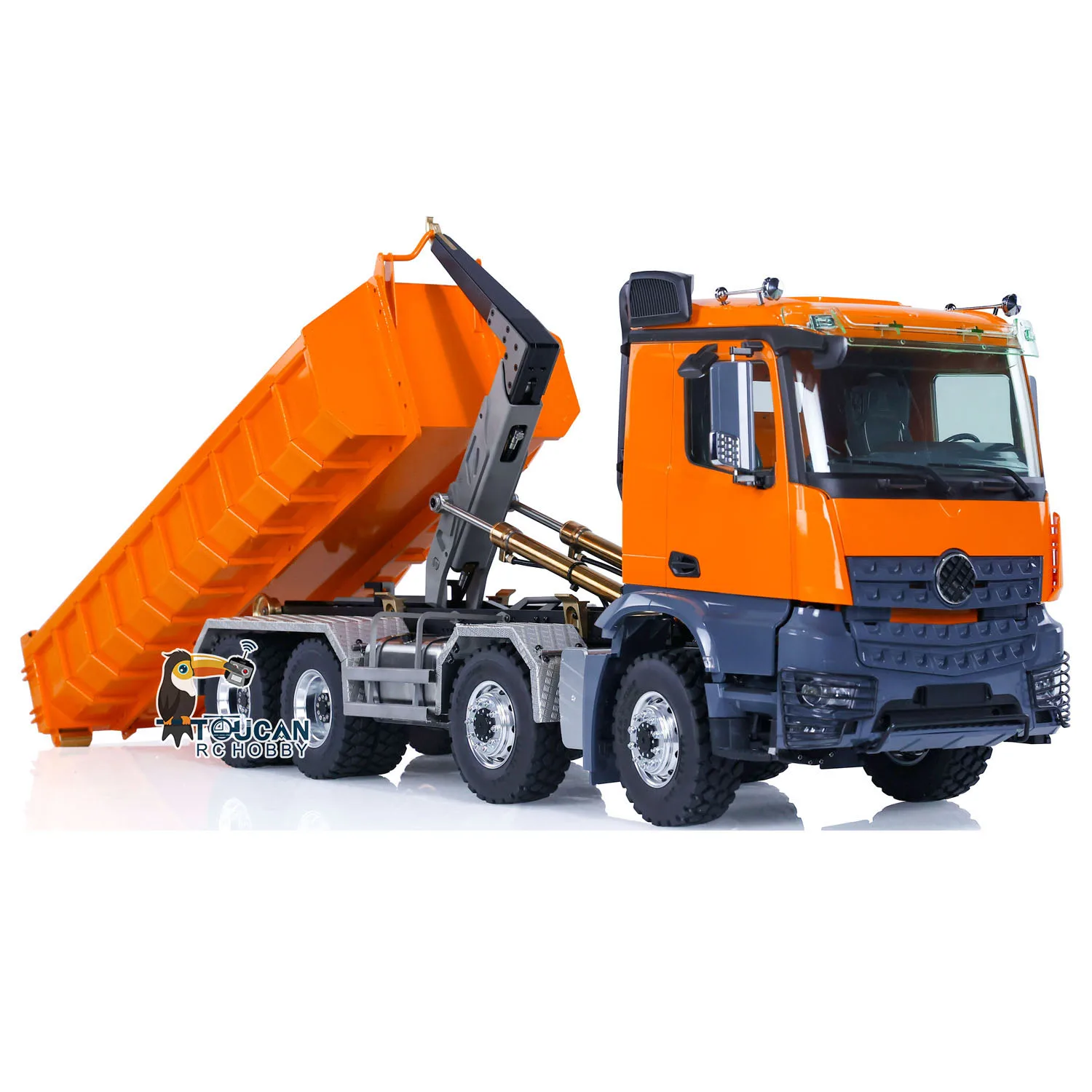 LESU Hydraulic RC Dumper Truck for 1/14 8*8 K3363 Roll On Off Remote Control Tipper Tamiyay Electric Car Model Toys Thzh1309