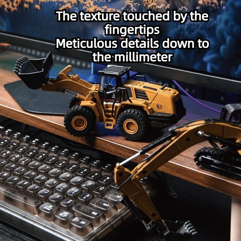 1/50 Scale Static Engineering Vehicle Excavator Model Alloy Body Perfect As A Gift Birthday Present Desk Decoration or Toy Car