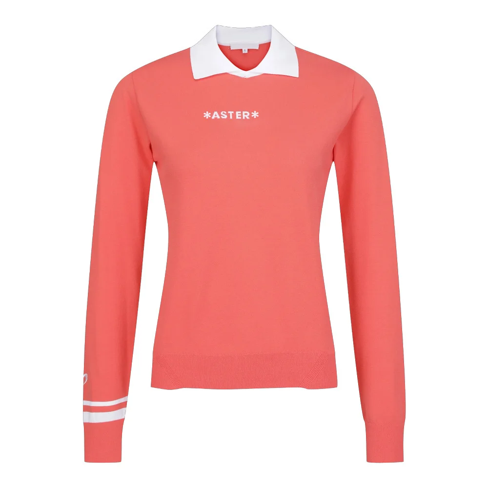 Women's Slim Fit Warm Knitted Sweater Sports Long Sleeve Golf Wear Versatile and Comfortable High Elastic Luxury