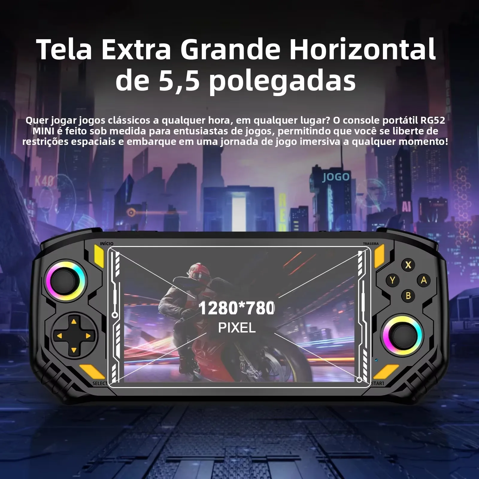 AISLPC RG52 MINI Handheld Game Console Dual System 2.4G WIFI 5.5