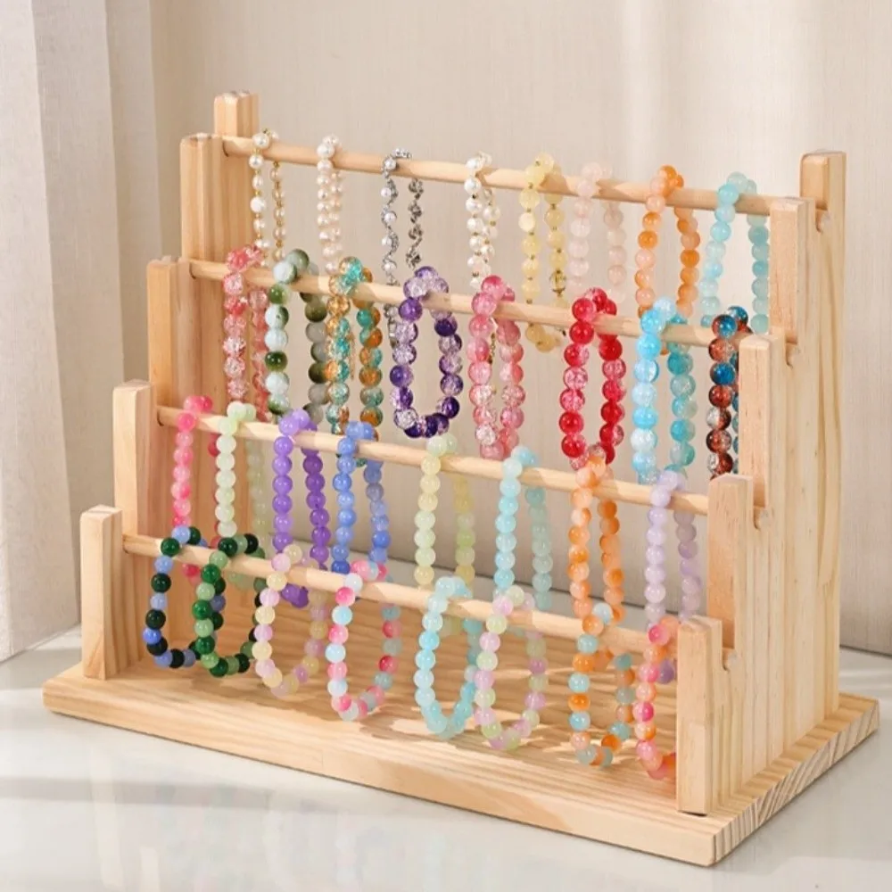 

4/6 Tier Detachable Jewelry Holder Multi-functional Jewelry Organizer Wooden Jewelry Display Stand Space Saving Durable