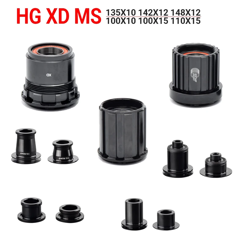 

GOLDIX bicycle hub Adapter QR/THRU endcap 100X9 100X12 110X15 135X10 141X10 142X12 148X12 HG/XD/MS for MTB/Road bike