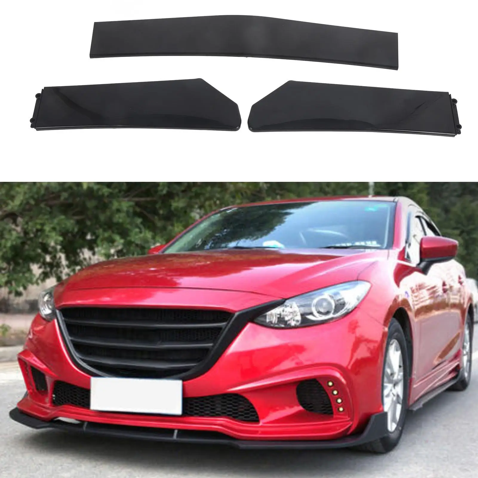 Universal Front Bumper Lip Protector Kit | Anti-Collision Guard | Easy Install, Fade-Resistant for Cars