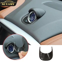Real Carbon Fiber For Maserati Ghibli 2014-2021 Car Dashboard Clock Base Decorative Frame Stickers Interior Modified Accessories