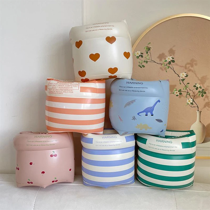 

1 пара надувных нарукавников для плавания с мультяшным принтом, надувные нарукавники для плавания для взрослых и детей.