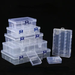 Adjustable or Fixed 2-36 Grids PP Plastic Transparent Rectangular Storage Box Jewelry Earring Bead Screw Holder Case Organizers