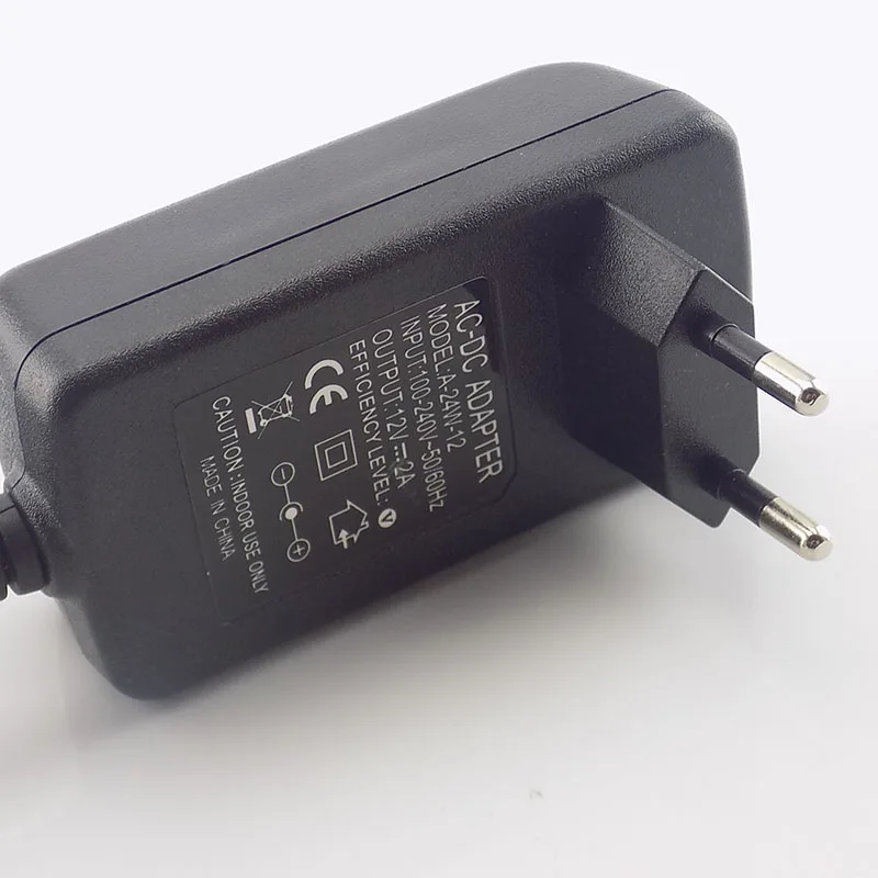 Gakaki 12V 2A 2000mA wtyczka do usa ue 100-240V AC do zasilacz zasilania DC Adapter do ładowania do przełącznik lampy taśmy LED