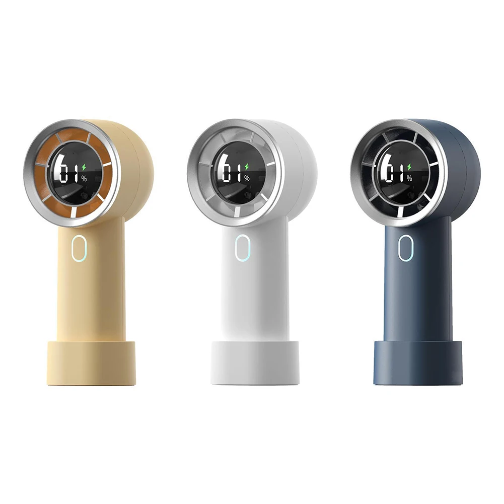 

Fan Handheld Fan 100 Speed Adjustment Convenient Digital Display Handheld Mini Personal Fan Portable Brand New