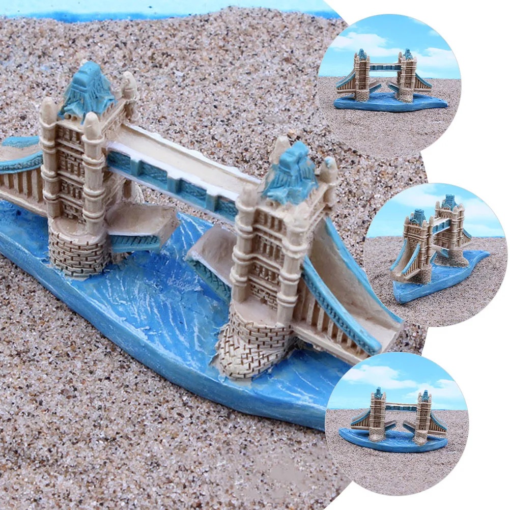 

2Pcs Fish Tank Bridge Adorn Aquarium Decoration Fish Hide Bridge Underwater Ornament Resin Craft Supplies Aquarium Decoration