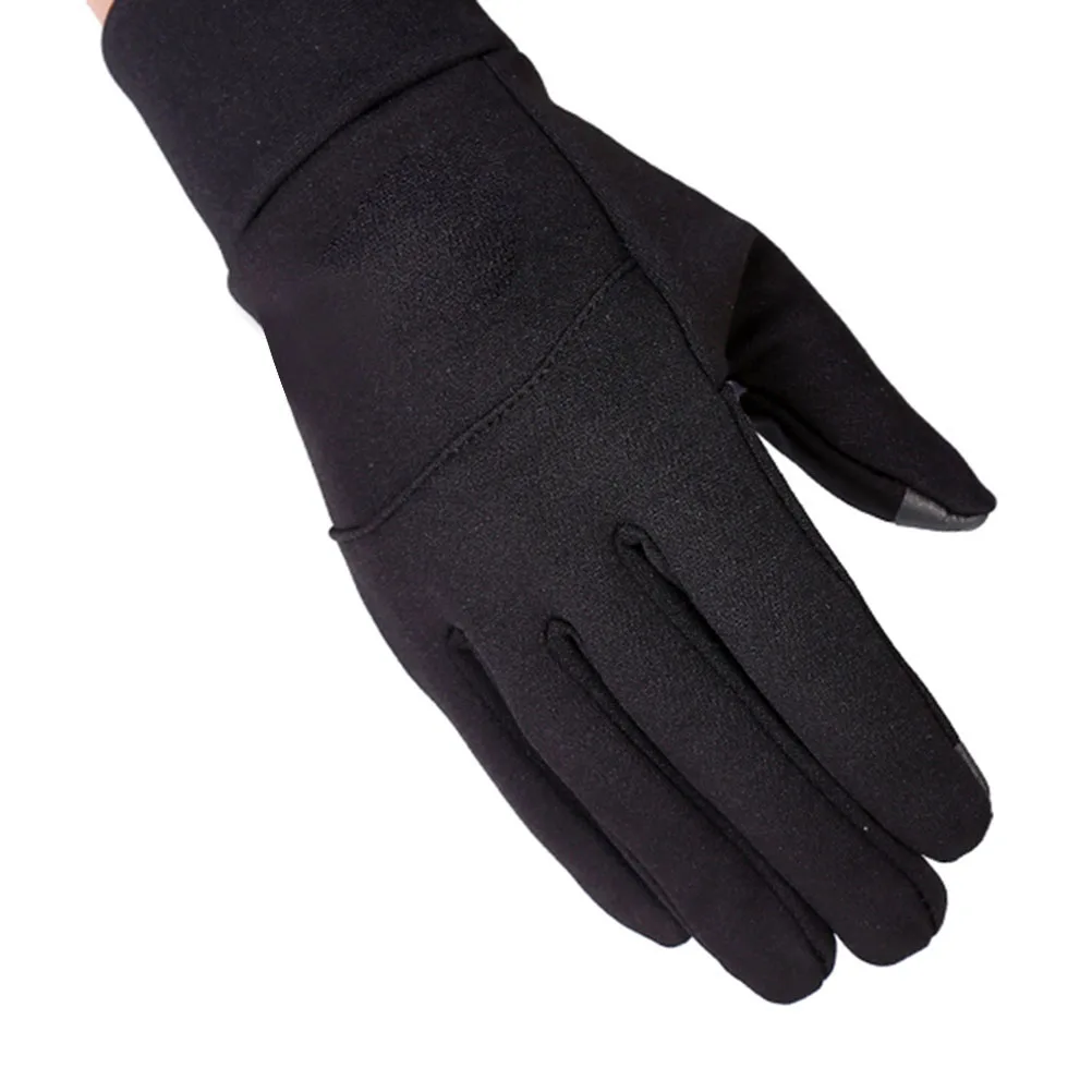 

1Pair Black Touchscreen Windproof Gloves Size Sports Thermal Warm Cycling Hiking Running Climbing Gloves