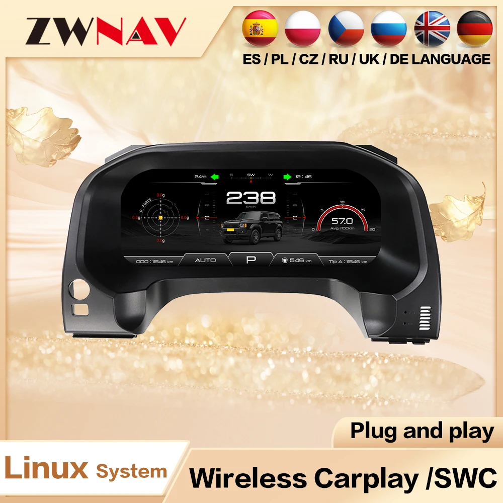 

НОВОЕ обновление UI для Toyota PRADO 2010-2020, виртуальный кабин, цифровой кластер, автомобильный одометр, экран приборной панели, ЖК-измеритель скорости