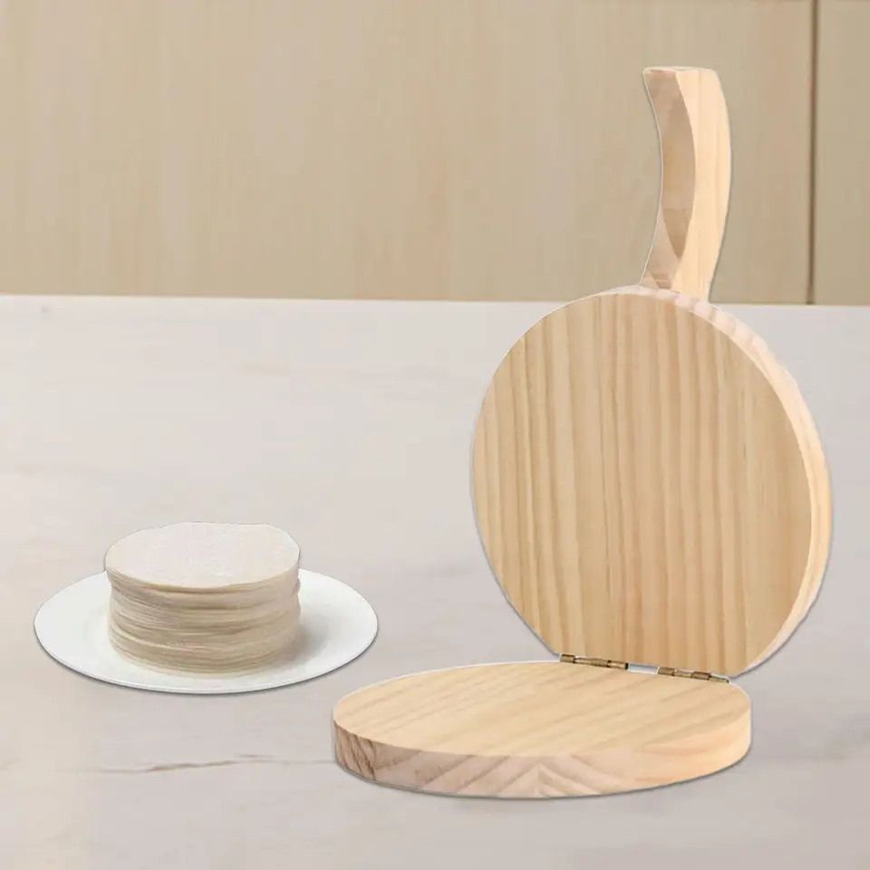 Presse à tortilla en bois pratique et ergonomique, gadgets de cuisine pour farine, pizza, crêpes, raviolis, tortillas 15 Presse à tortilla en bois pratique et ergonomique, gadgets de cuisine pour farine, pizza, crêpes, raviolis, tortillas 15