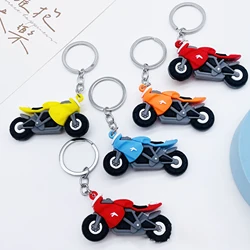 Small Motorcycle Pendant Keychain Trending Keyring New Creative Designs Cartoon Bag Packback Hanging Car Accessories New